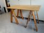 Vintage desk on trestles, 1970s    