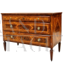 Antique Louis XVI chest of drawers in inlaid walnut, Italy 18th century            