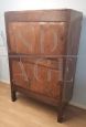 Italian 1920s wardrobe in walnut with internal chest of drawers