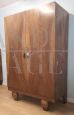 Italian 1920s wardrobe in walnut with internal chest of drawers