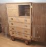 Italian 1920s wardrobe in walnut with internal chest of drawers