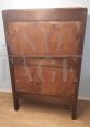 Italian 1920s wardrobe in walnut with internal chest of drawers