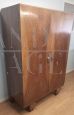 Italian 1920s wardrobe in walnut with internal chest of drawers