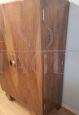 Italian 1920s wardrobe in walnut with internal chest of drawers