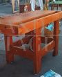 1930s carpenter's bench in beech wood with vice and drawer                            