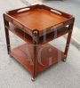 Vintage square serving trolley with removable tray top    