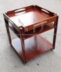 Vintage square serving trolley with removable tray top