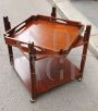 Vintage square serving trolley with removable tray top   