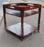 Vintage square serving trolley with removable tray top