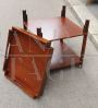 Vintage square serving trolley with removable tray top