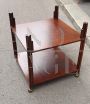 Vintage square serving trolley with removable tray top