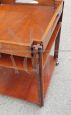 Vintage square serving trolley with removable tray top