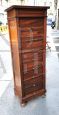 1920s office filing cabinet in mahogany