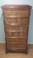 Antique 19th century carved walnut tallboy chest of drawers         