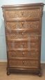 Antique 19th century carved walnut tallboy chest of drawers