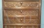 Antique 19th century carved walnut tallboy chest of drawers