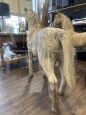 Pair of 18th century Chinese wooden horses sculptures