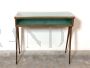 Vintage console in beech with glass container top