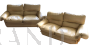 Pair of Poltrona Frau Poppy sofas in yellow leather, 1970s