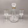 Crystal decanter with 2 glasses, Italy 1960s