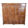 Large antique 4-door walnut wardrobe from the 19th century