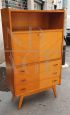 Vintage highboard with drop-down desk and drawers, 1950s