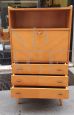 Vintage highboard with drop-down desk and drawers, 1950s