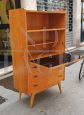 Vintage highboard with drop-down desk and drawers, 1950s