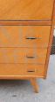 Vintage highboard with drop-down desk and drawers, 1950s