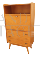 Vintage highboard with drop-down desk and drawers, 1950s