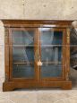 English display cabinet from the 19th century with bronzes