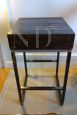 Vintage industrial stools with antique woods