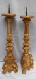 18th century candlesticks with gold leaf on all sides