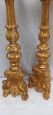 18th century candlesticks with gold leaf on all sides