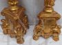 18th century candlesticks with gold leaf on all sides