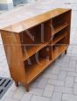 Vintage open bookcase in oak wood, 1950s