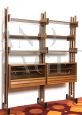 Vintage mid-century modular bookcase in teak wood