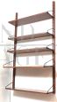 Vintage Scandinavian style teak hanging bookcase, 1960s