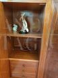 Large vintage sideboard buffet cabinet with bar compartment