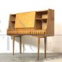 Vintage 1960s highboard with bar cabinet