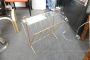 1950s magazine rack in brass and glass