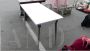 White Formica table with drawer