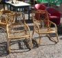 Pair of Italian bamboo chairs from the 60s / 70s