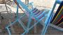 Pair of vintage 60s deck chairs in white wood, restored