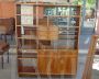 Vintage open bookcase with drawer modules and doors, 1950s