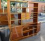 Vintage open bookcase with drawer modules and doors, 1950s