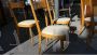 5 vintage Swedish chairs in blond beech, 1960s