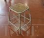 Vintage gym stools with wooden seat