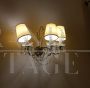 Single vintage wall light with crystal drops