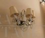 Single vintage wall light with crystal drops